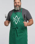 Knives & Forks Square & Compass Masonic Cooking Kitchen Apron