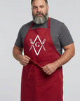 Knives & Forks Square & Compass Masonic Cooking Kitchen Apron