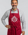 Sunburst Square & Compass Masonic Cooking Kitchen Apron