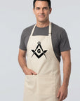 All Seeing Eye Square & Compass Cooking Kitchen Apron