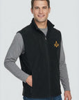 Masonic Men's Embroidered Fleece Full-Zip Vest