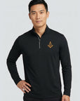 Men's Embroidered Pique Quarter-Zip Shirt