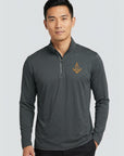 Men's Embroidered Pique Quarter-Zip Shirt