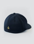 Small Back Square and Compass Masonic Flexfit Adult Cool & Dry Sport Hat-TME-HAT-FLX-00048