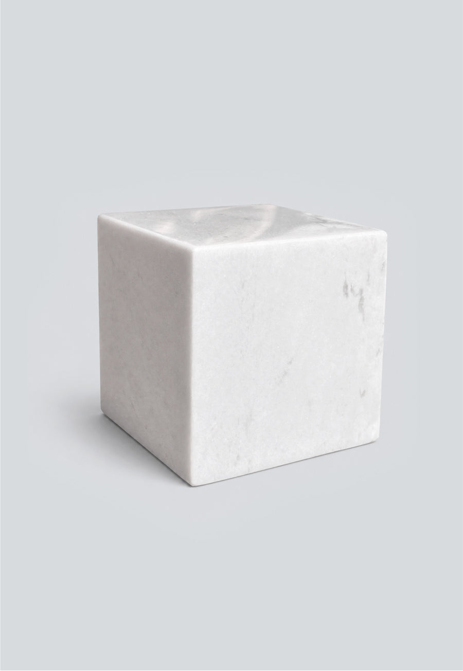 3" Masonic White Marble Stone Cube