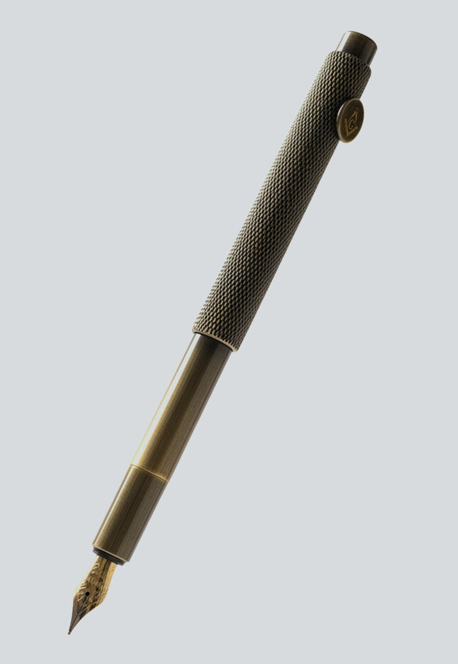 Brushed Bronze Masonic Fountain Pen