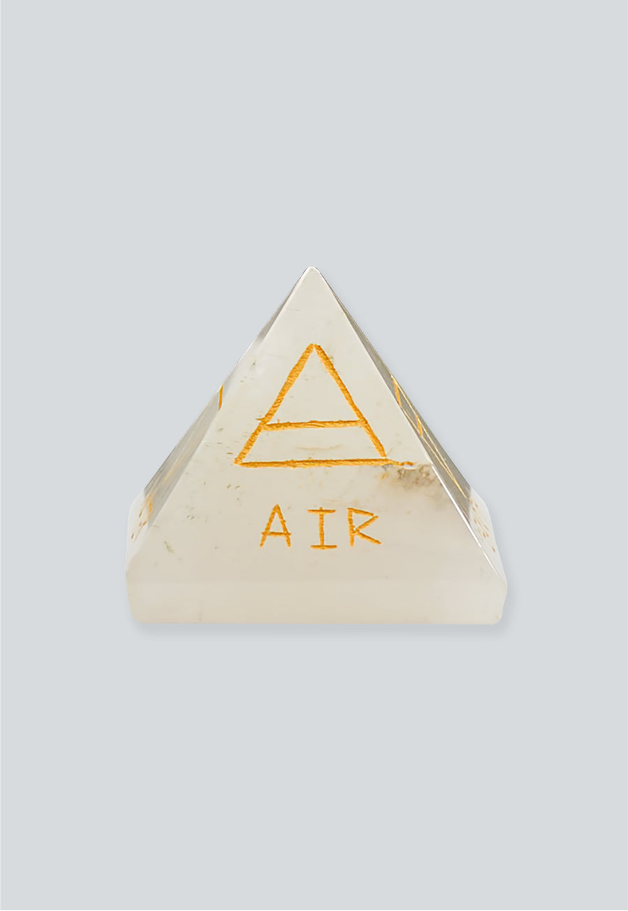 Crystal Quartz Alchemical Four Element Stone Pyramid