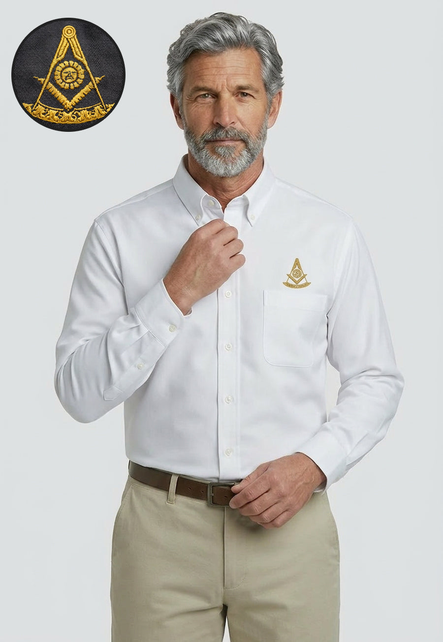 Gold Past Master Long Sleeve Button-Down