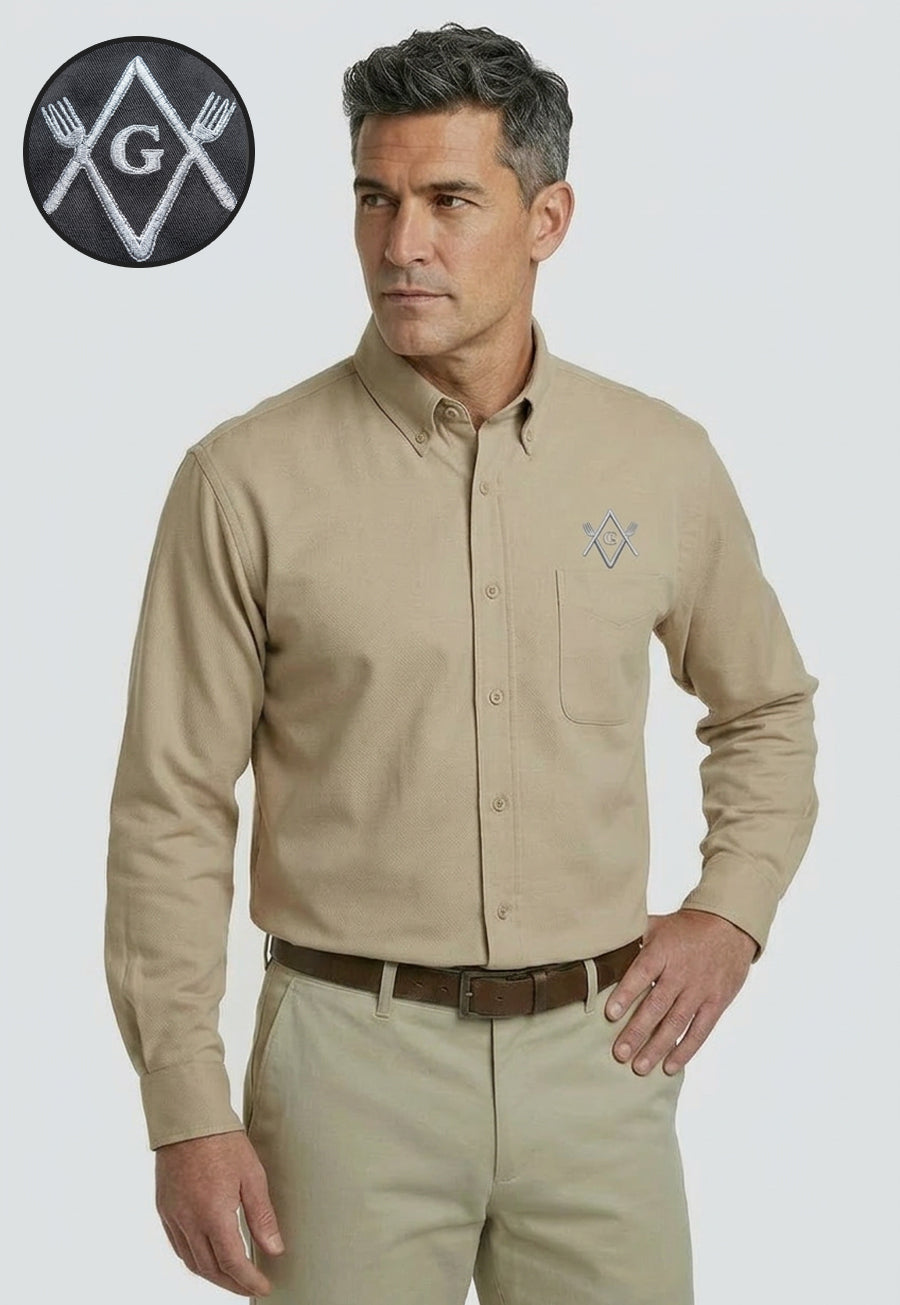 Knife &amp; Fork Mason Long Sleeve Button-Down