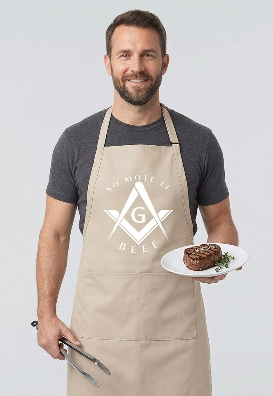 So Mote it Beef Cooking Kitchen Apron