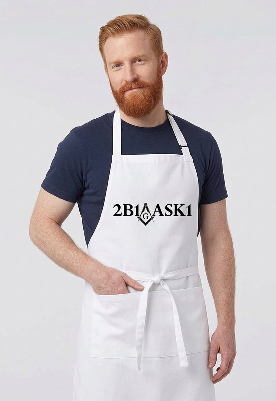 2B1ASK1 Square &amp; Compass Masonic Cooking Kitchen Apron