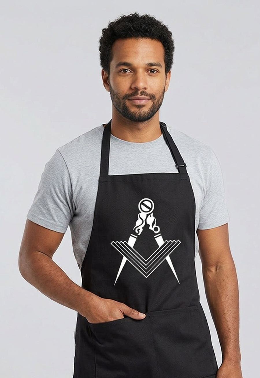 Square &amp; Compass Masonic Cooking Kitchen Apron