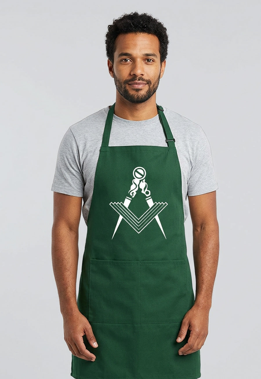 Square &amp; Compass Masonic Cooking Kitchen Apron