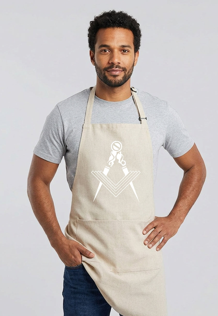 Square &amp; Compass Masonic Cooking Kitchen Apron