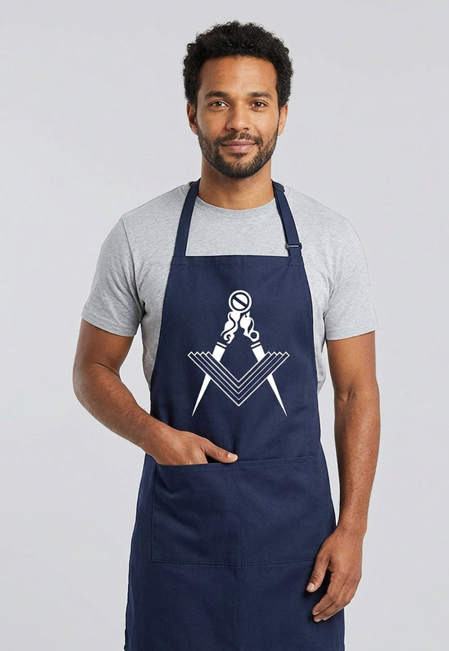 Square &amp; Compass Masonic Cooking Kitchen Apron