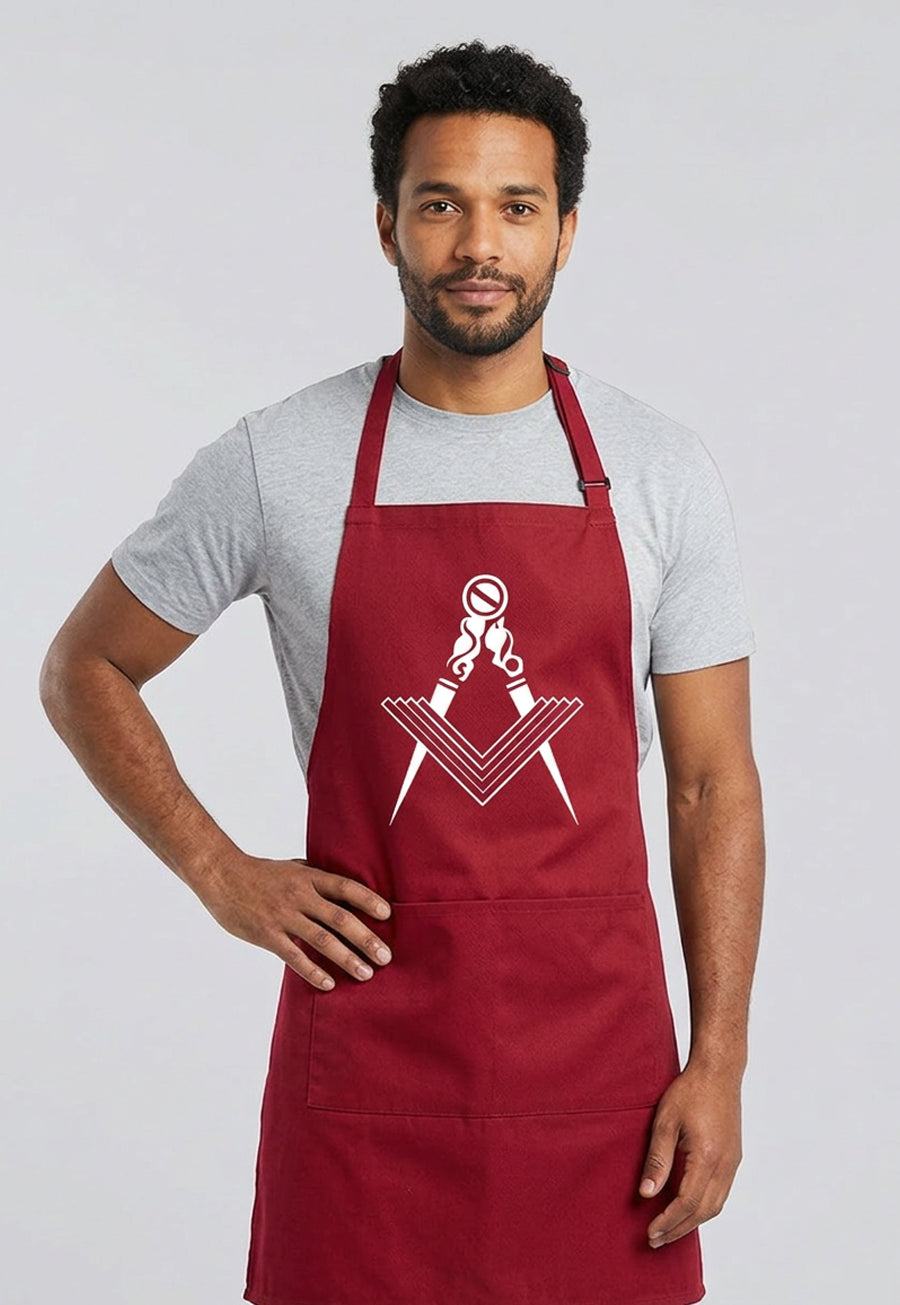 Square &amp; Compass Masonic Cooking Kitchen Apron