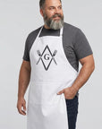 Knives & Forks Square & Compass Masonic Cooking Kitchen Apron