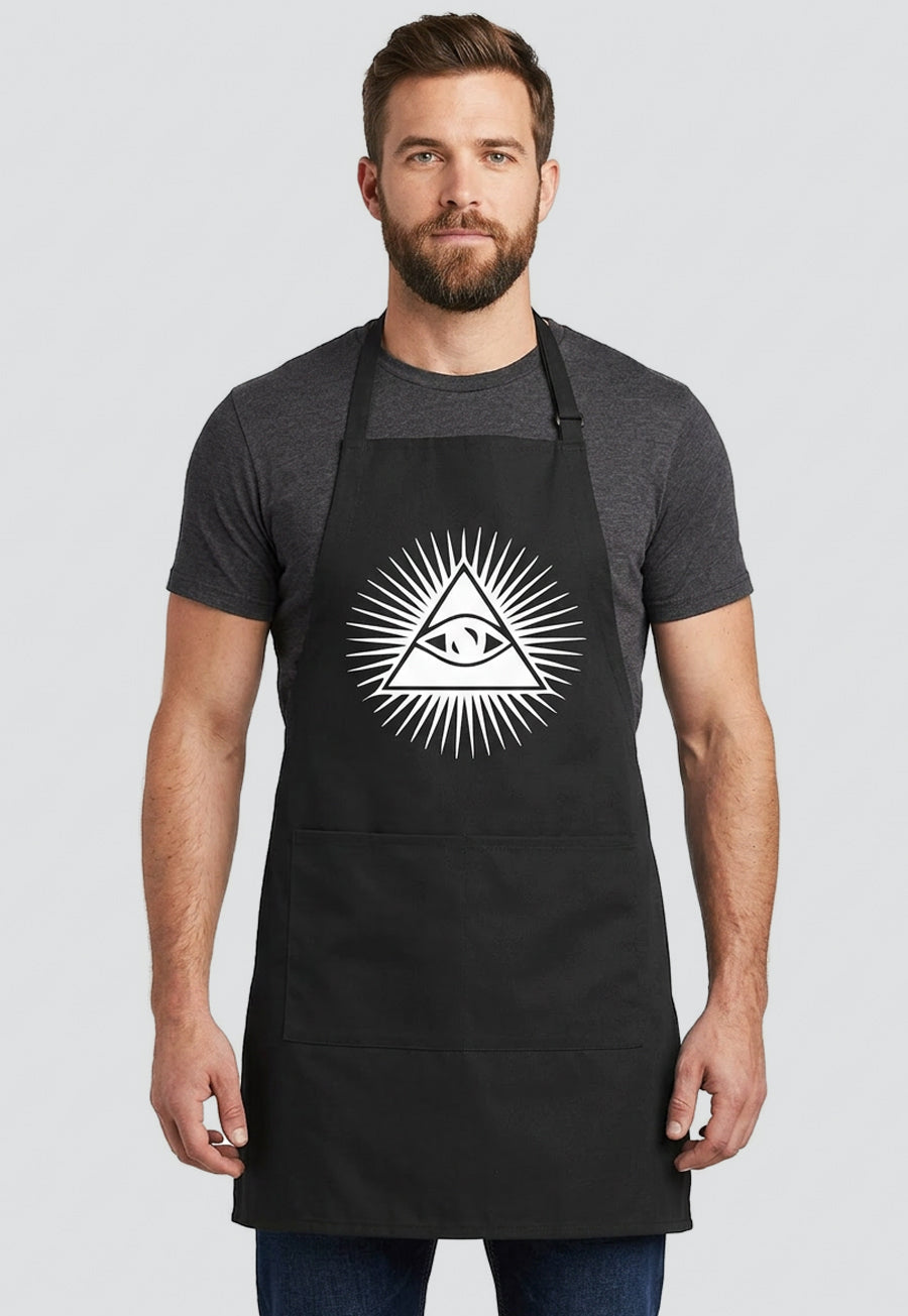 Shining Triangle All Seeing Eye Cooking Kitchen Apron
