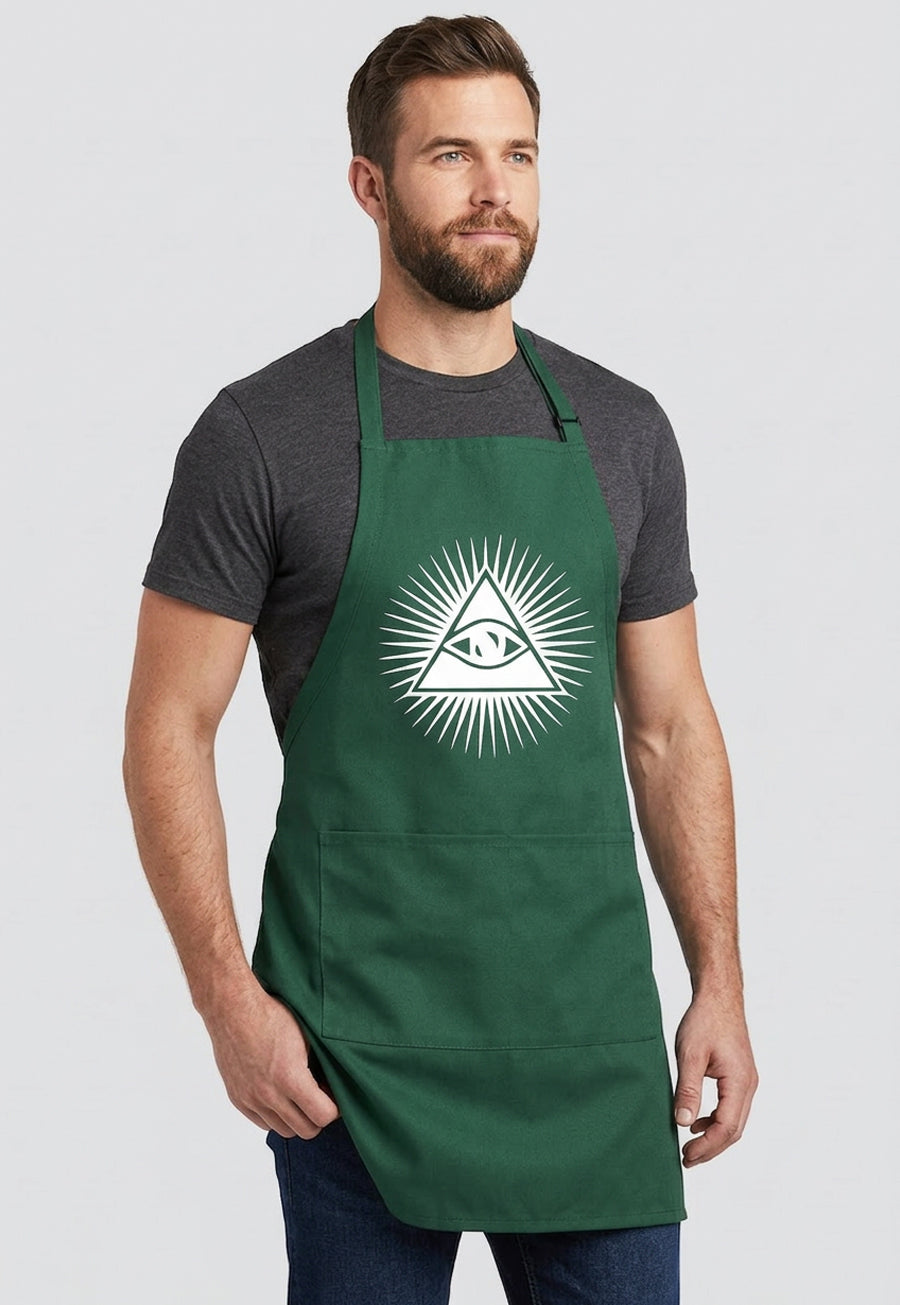 Shining Triangle All Seeing Eye Cooking Kitchen Apron