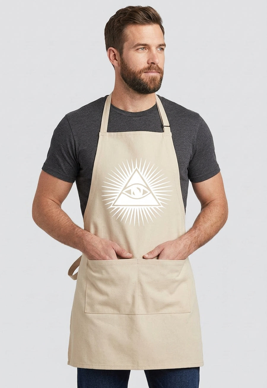 Shining Triangle All Seeing Eye Cooking Kitchen Apron