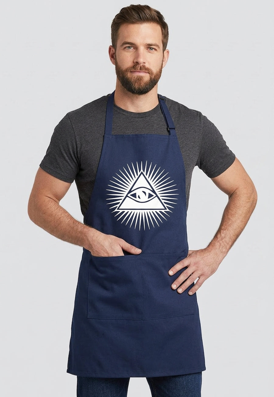 Shining Triangle All Seeing Eye Cooking Kitchen Apron