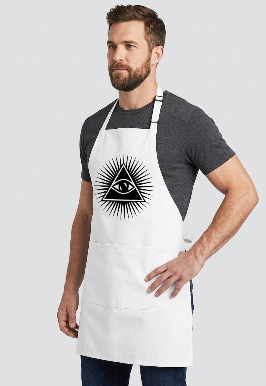 Shining Triangle All Seeing Eye Cooking Kitchen Apron