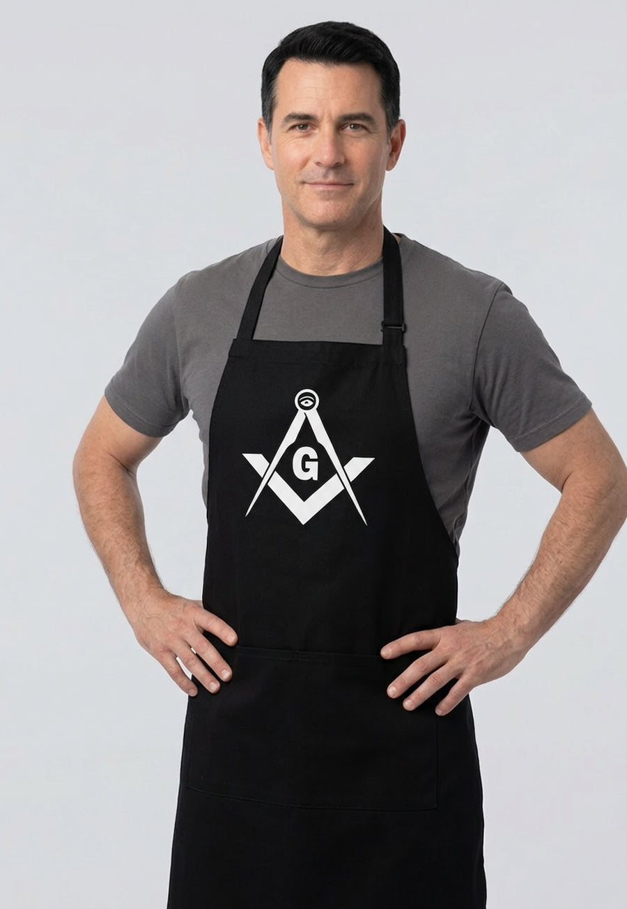 All Seeing Eye Square &amp; Compass Cooking Kitchen Apron