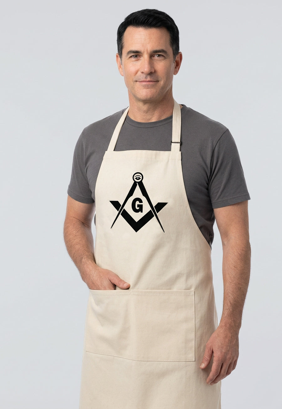 All Seeing Eye Square &amp; Compass Cooking Kitchen Apron