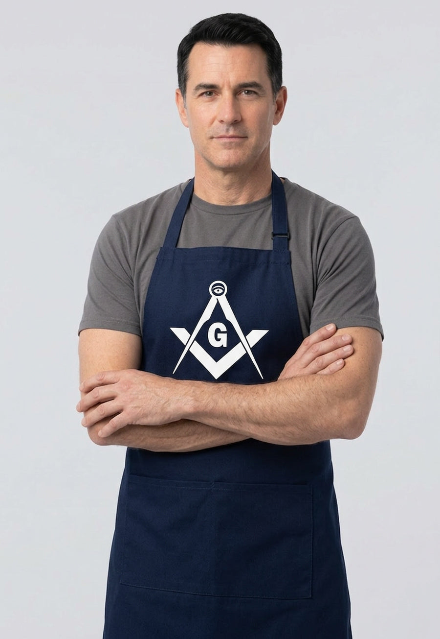 All Seeing Eye Square &amp; Compass Cooking Kitchen Apron