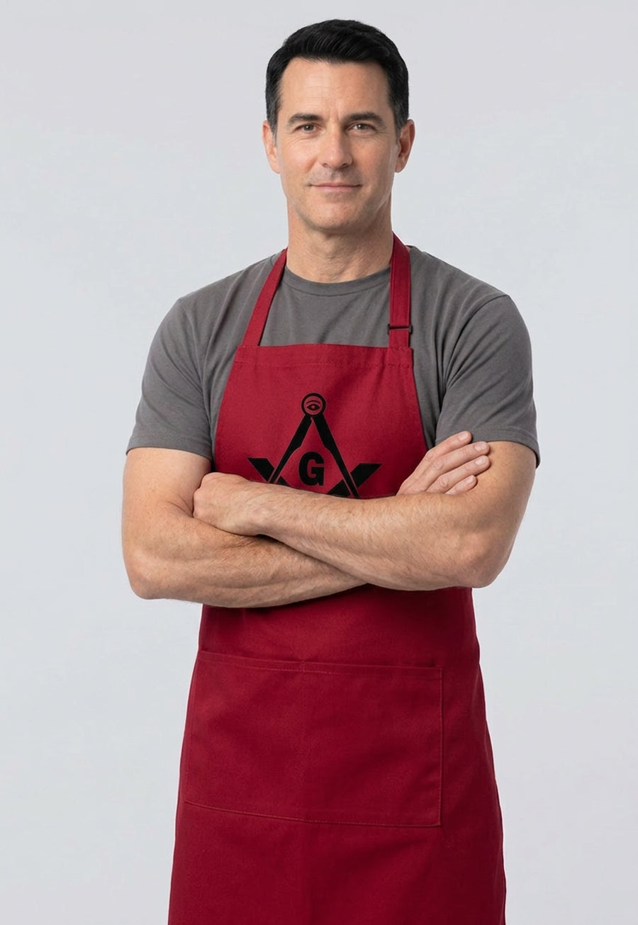 All Seeing Eye Square &amp; Compass Cooking Kitchen Apron