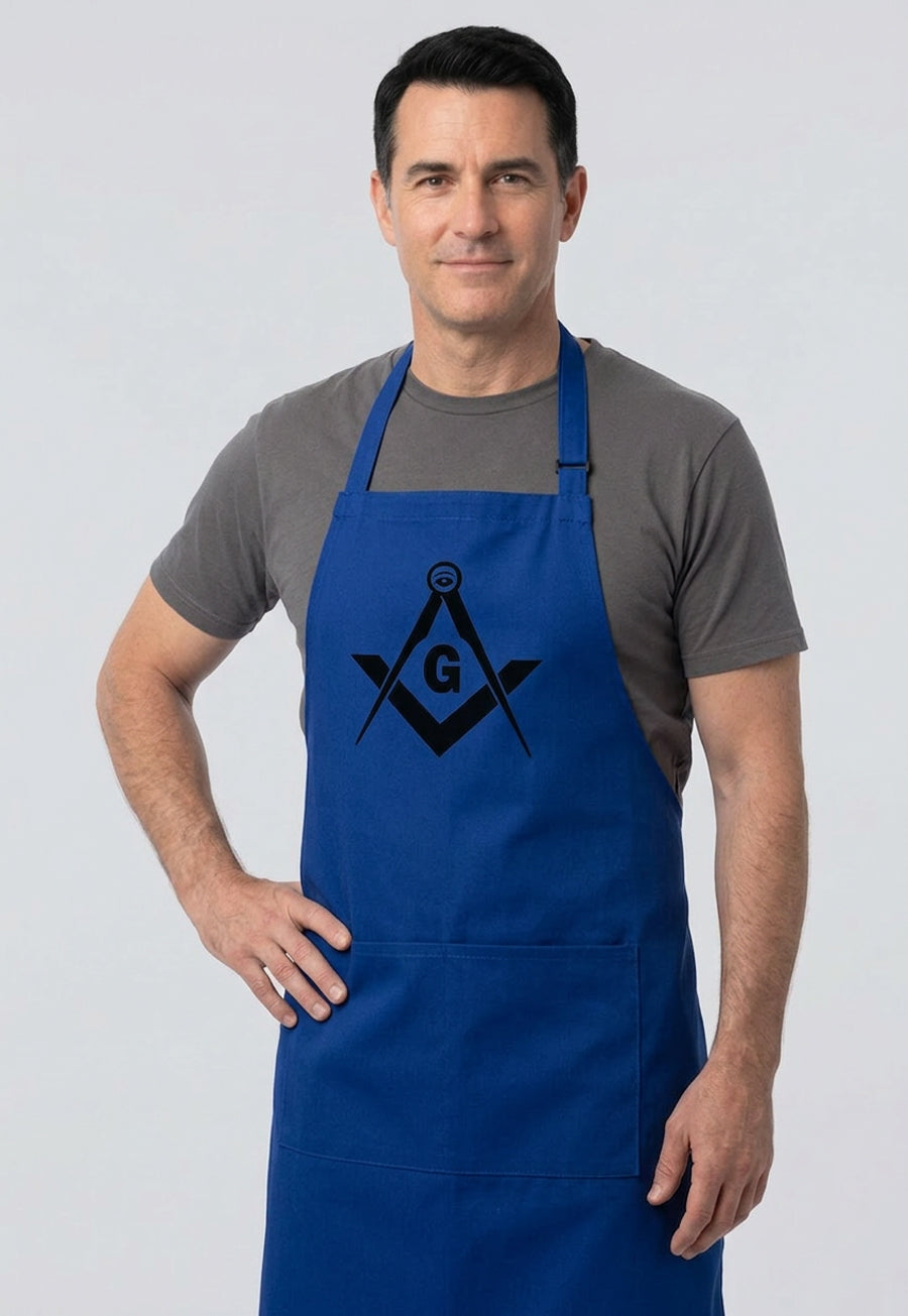 All Seeing Eye Square &amp; Compass Cooking Kitchen Apron