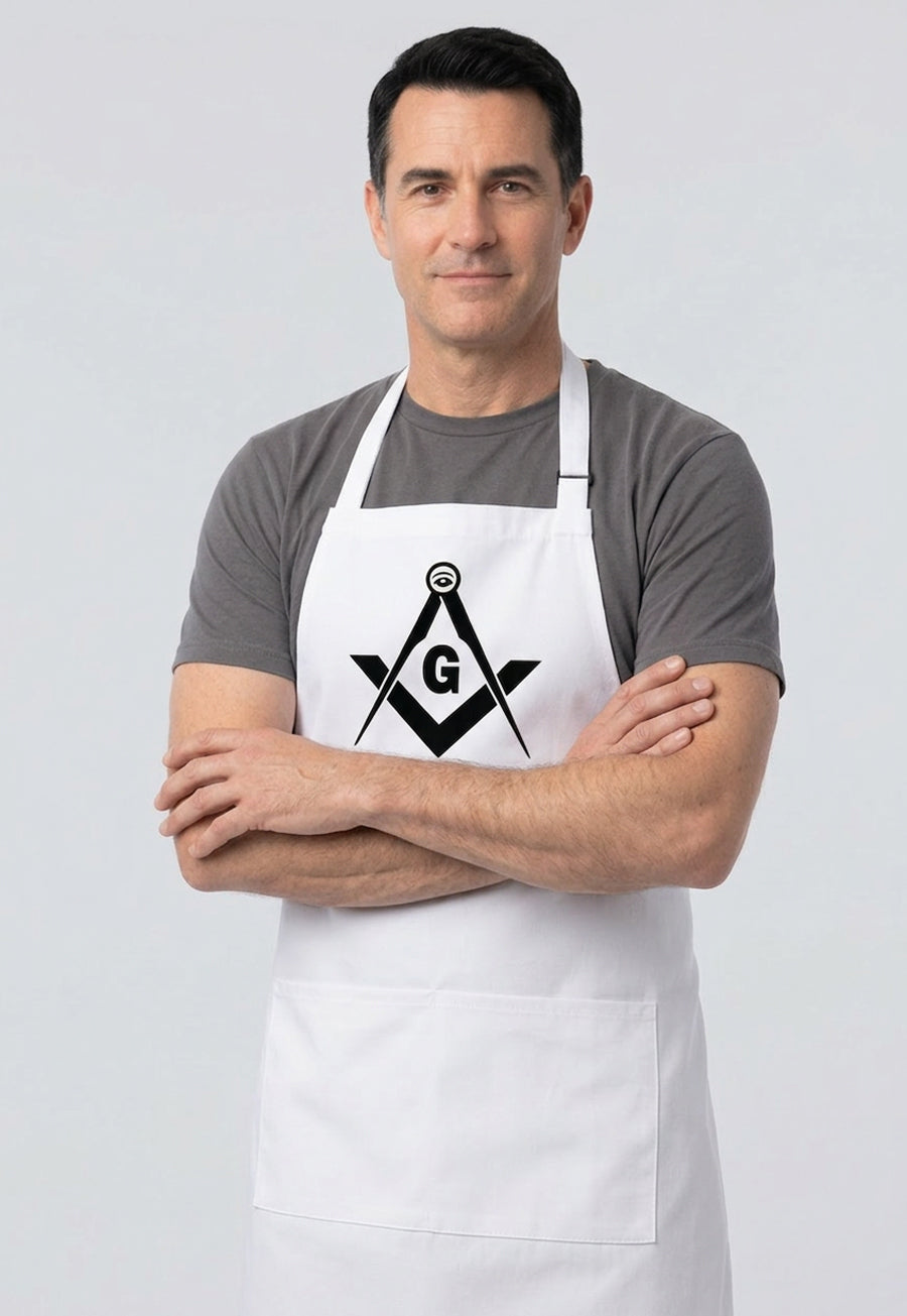 All Seeing Eye Square &amp; Compass Cooking Kitchen Apron
