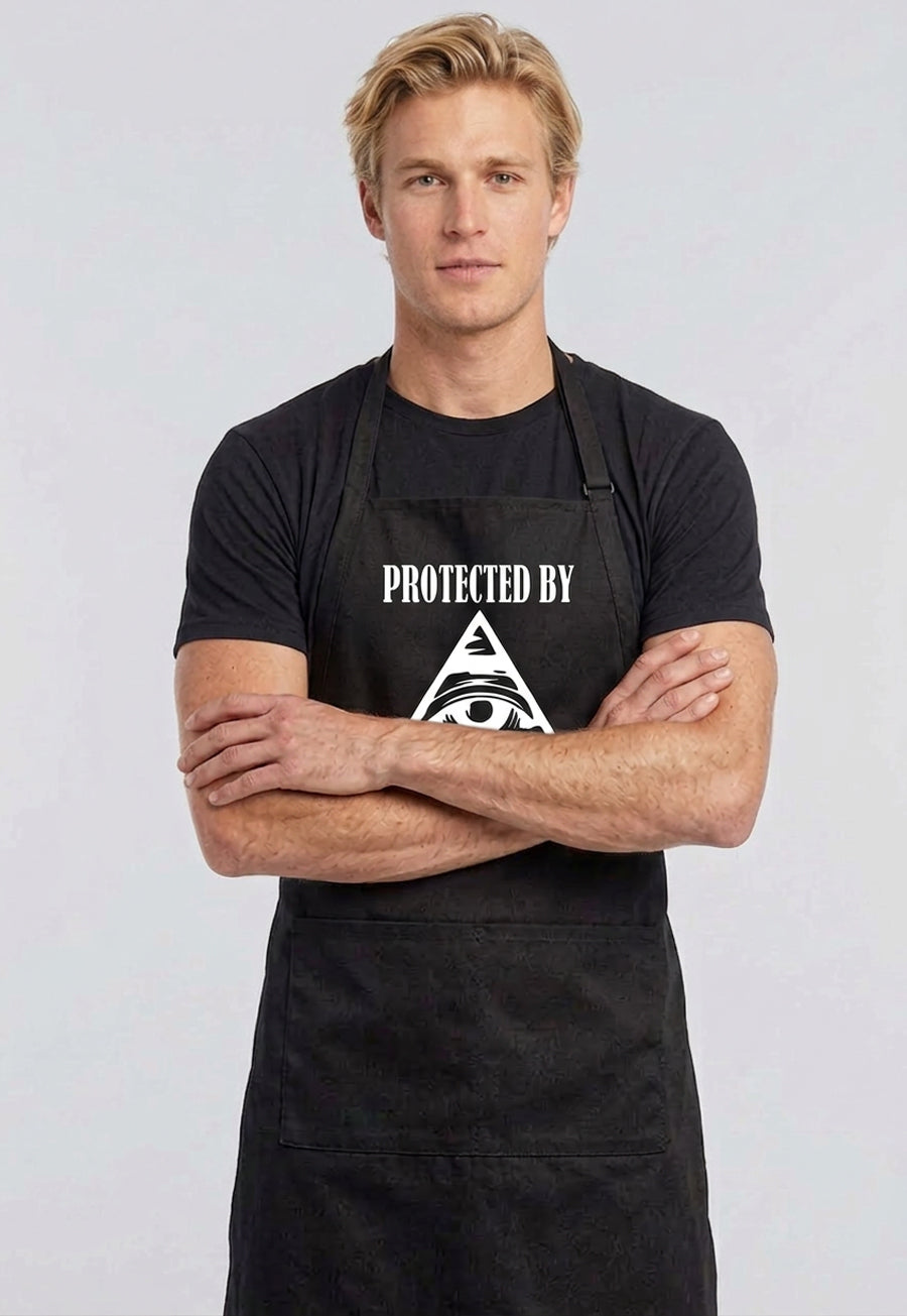 Protected By All Seeing Eye Cooking Kitchen Apron