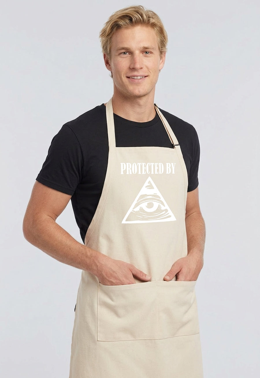 Protected By All Seeing Eye Cooking Kitchen Apron