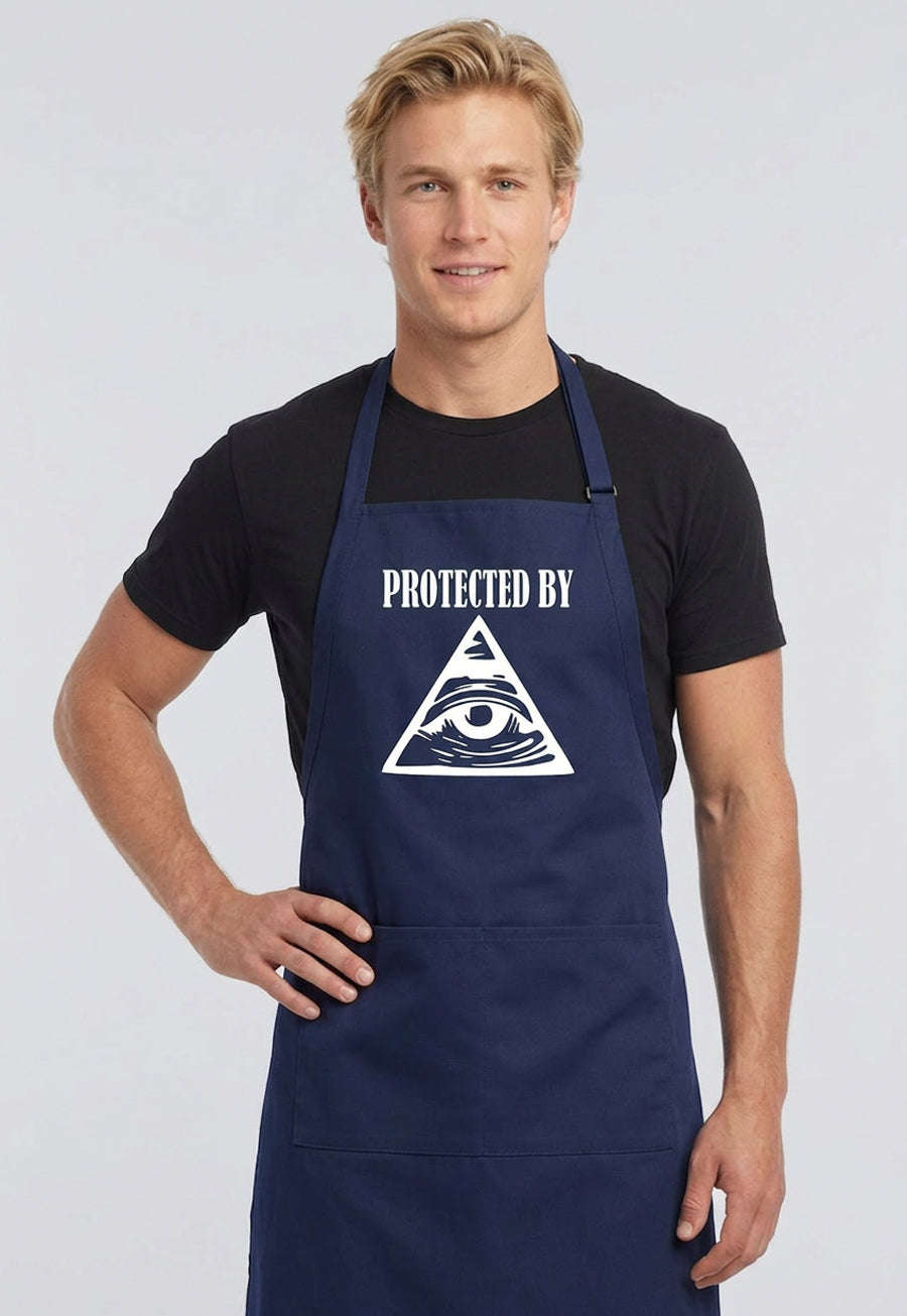 Protected By All Seeing Eye Cooking Kitchen Apron