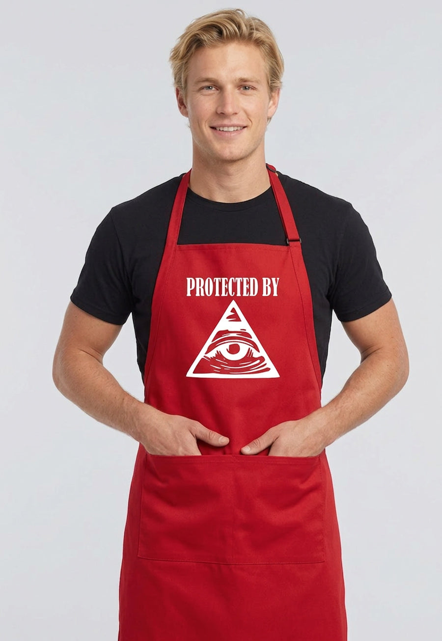 Protected By All Seeing Eye Cooking Kitchen Apron
