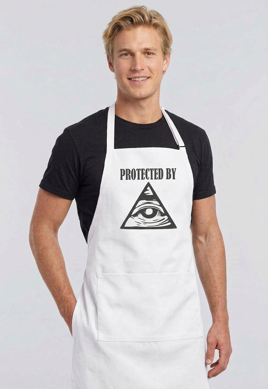 Protected By All Seeing Eye Cooking Kitchen Apron