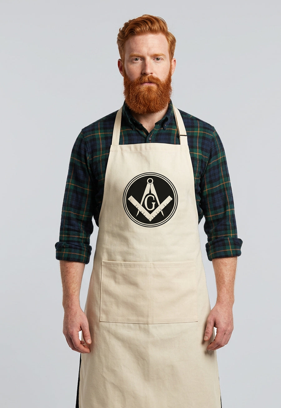 Filled Circle Square &amp; Compass Cooking Kitchen Apron