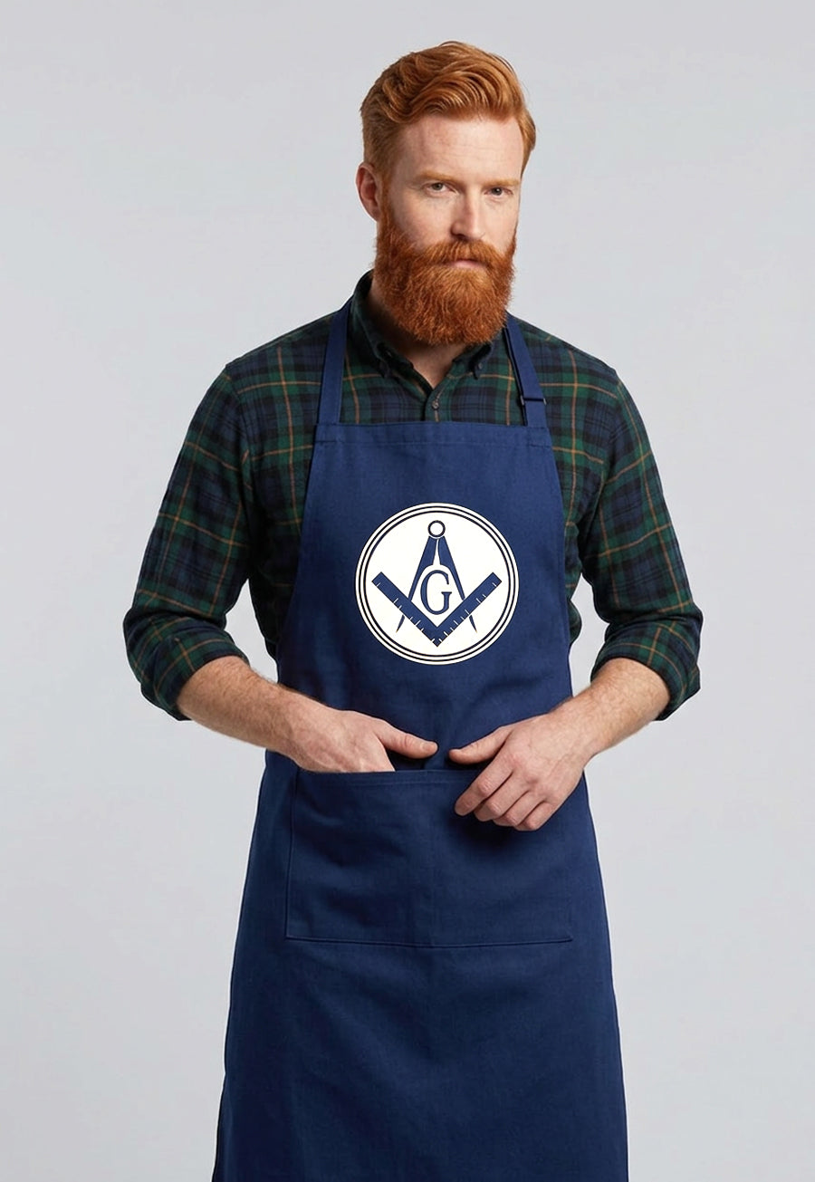 Filled Circle Square &amp; Compass Cooking Kitchen Apron
