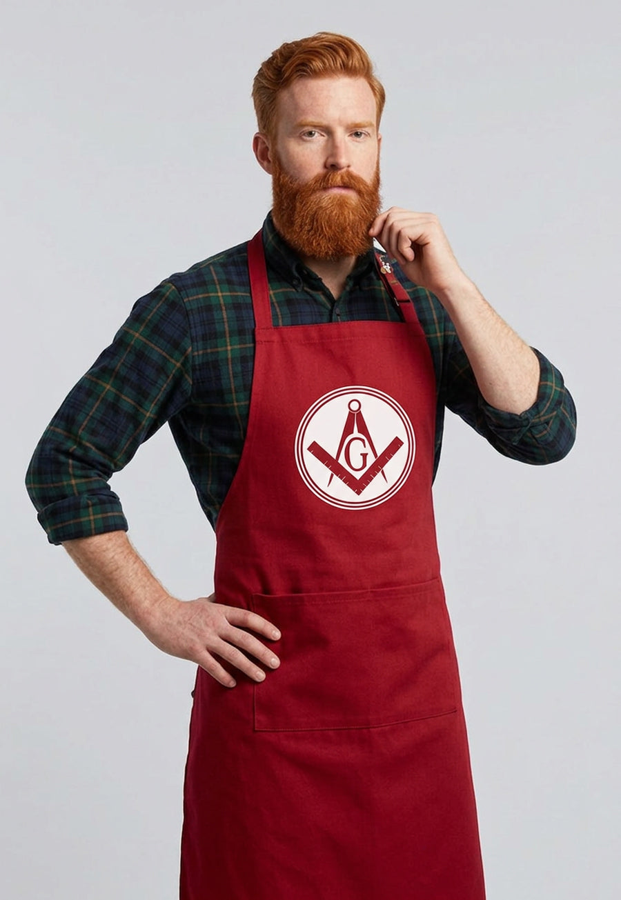 Filled Circle Square &amp; Compass Cooking Kitchen Apron