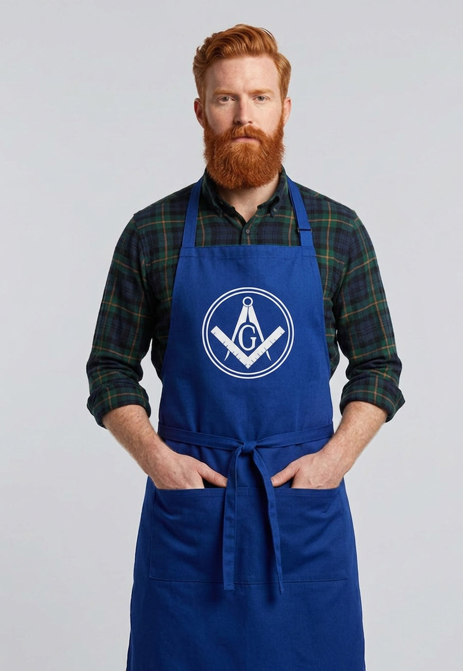 Filled Circle Square &amp; Compass Cooking Kitchen Apron