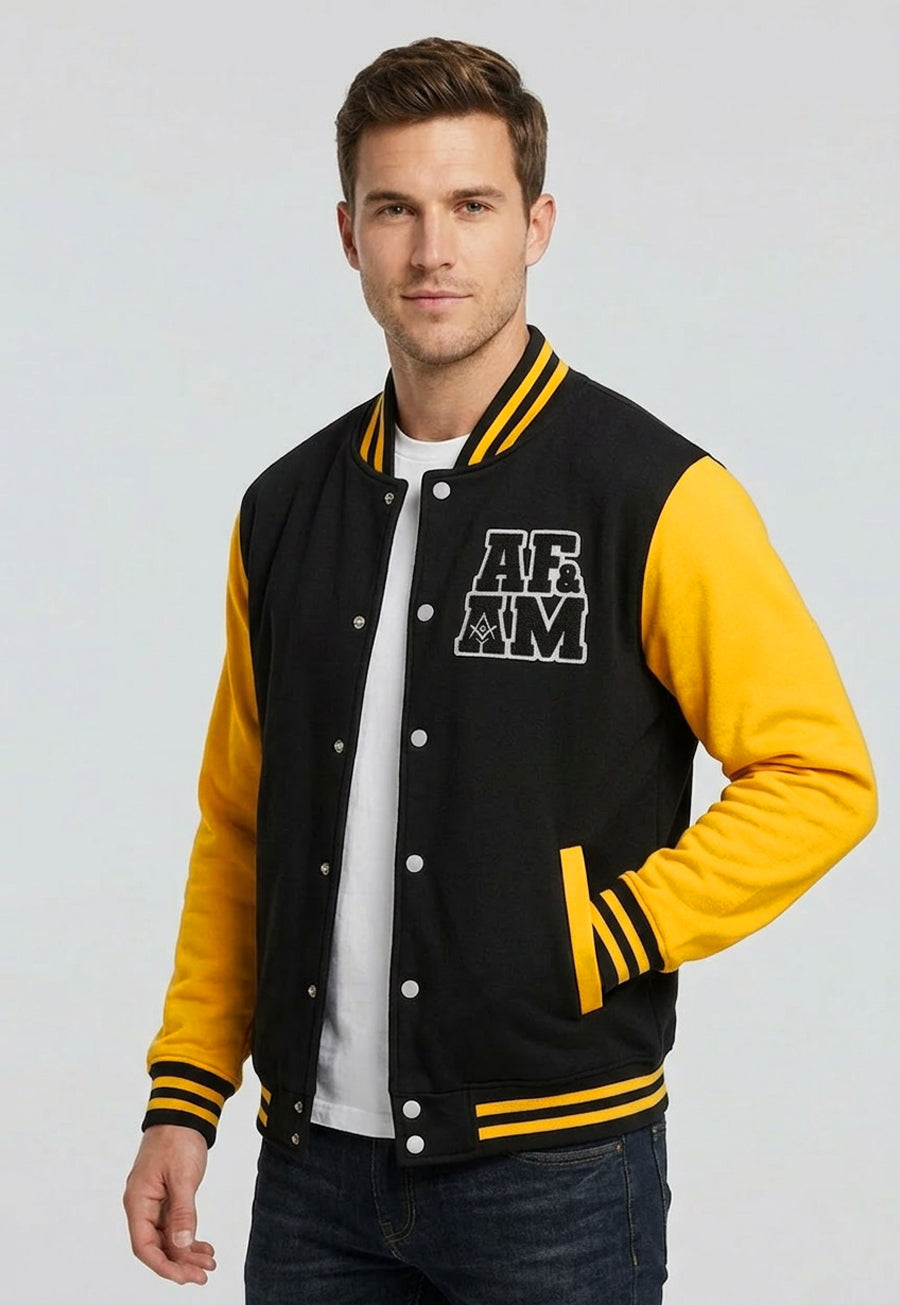 AF&amp;AM Heavyweight Letterman Jacket
