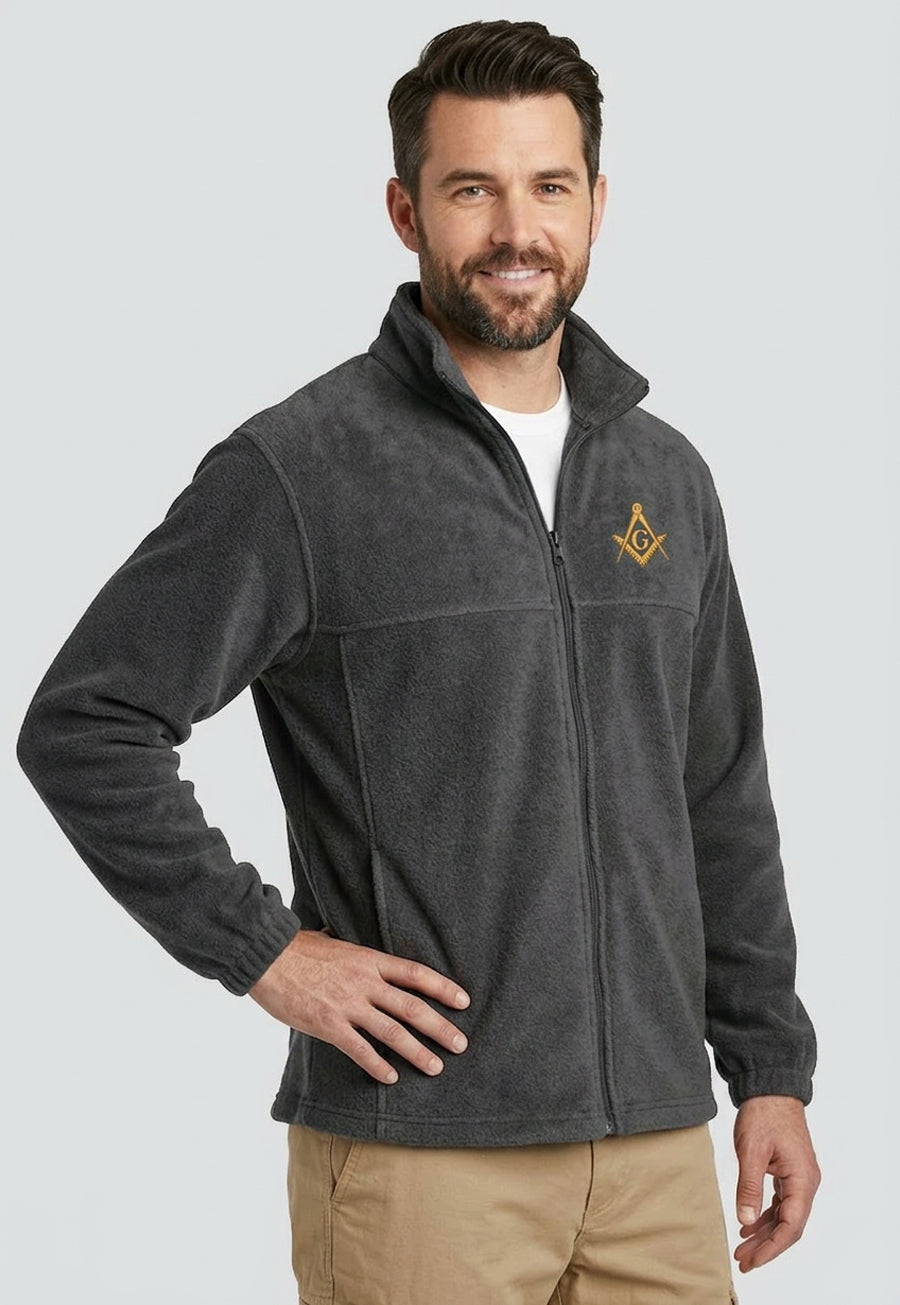 Embroidered Fleece Full-Zip Jacket