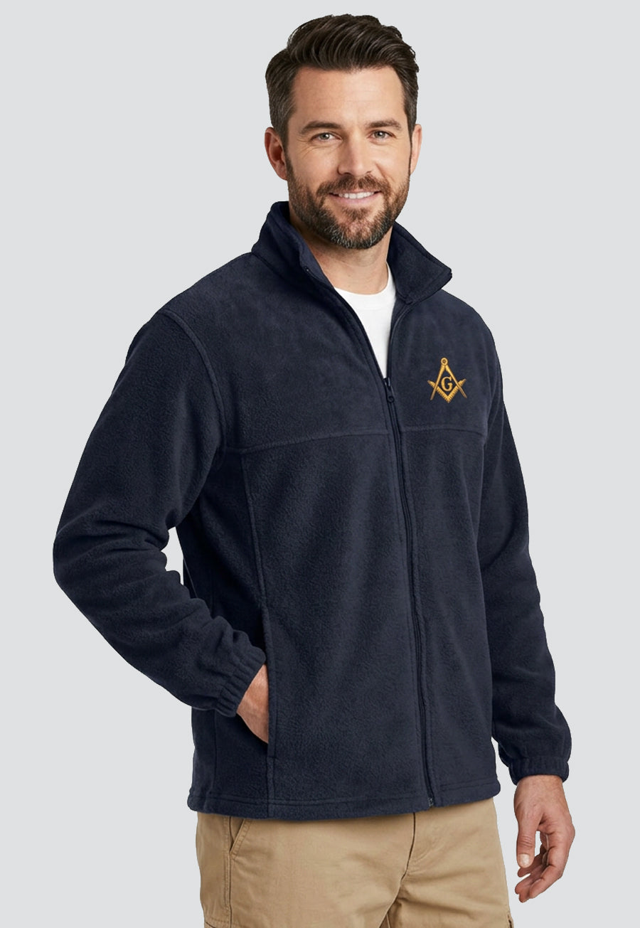 Embroidered Fleece Full-Zip Jacket