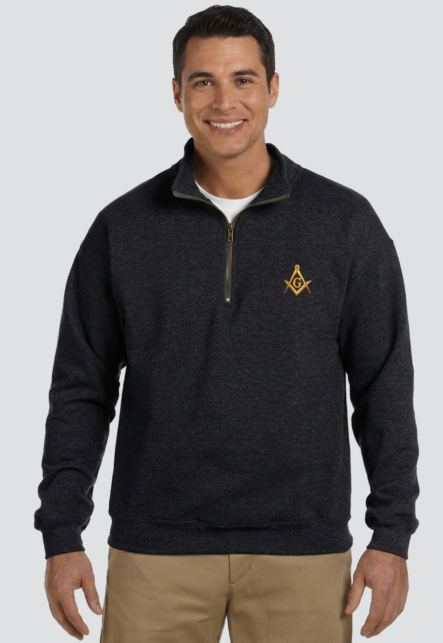 Embroidered Quarter-Zip Sweatshirt
