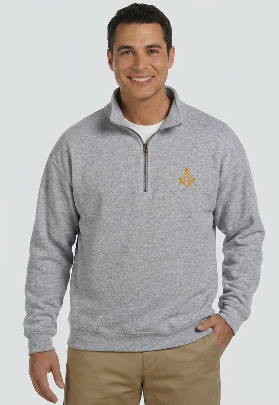 Embroidered Quarter-Zip Sweatshirt