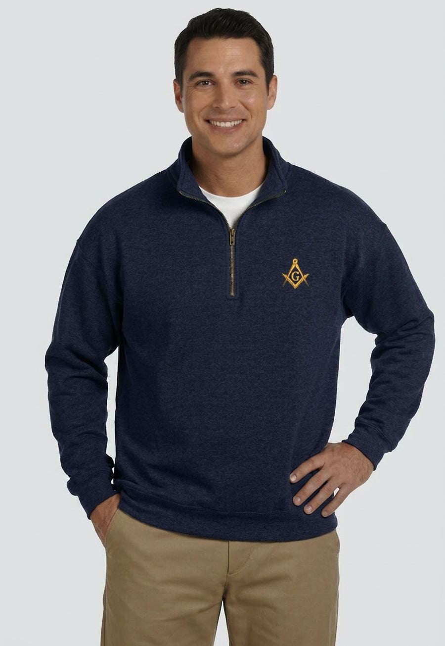 Embroidered Quarter-Zip Sweatshirt