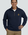 Embroidered Quarter-Zip Sweatshirt