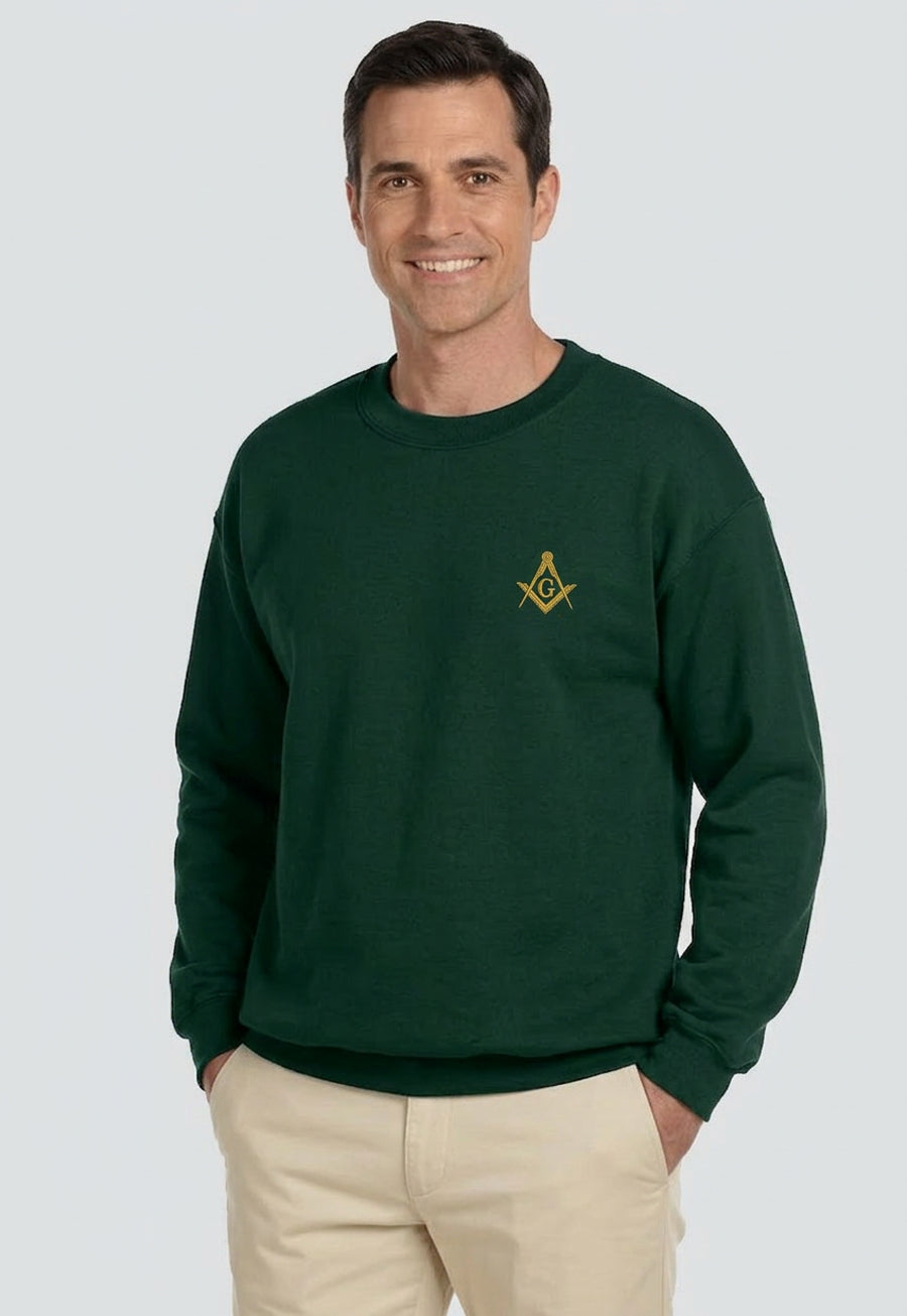 Embroidered Fleece Crew Sweatshirt