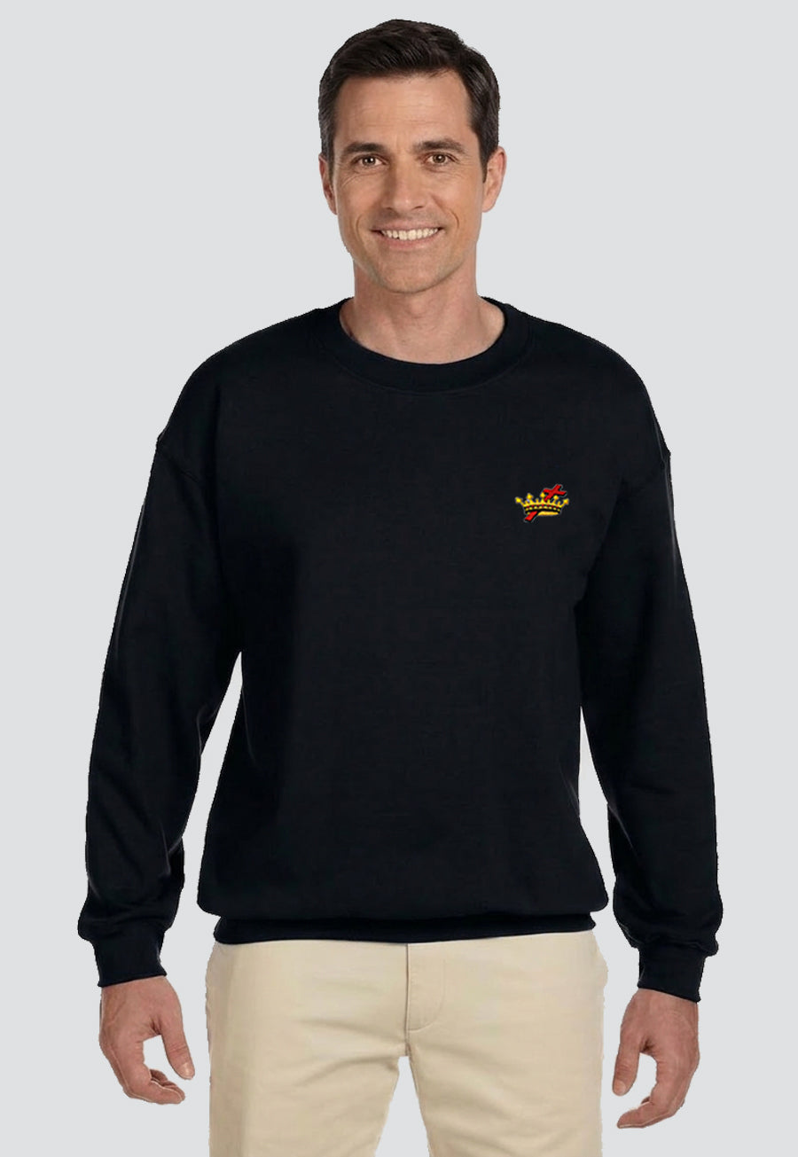 Embroidered Fleece Crew Sweatshirt